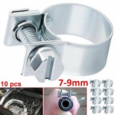 Lot de 10 colliers de serrage pour  durite dépression ou carburant 7 à 9mm