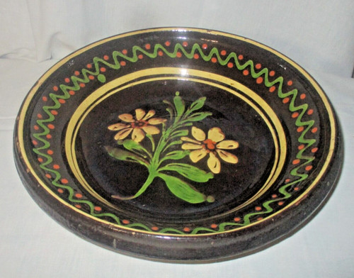 Ancien plat creux terre cuite - creux,