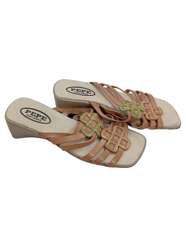 Mules femme beige cuir - mules,