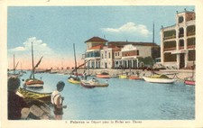 PALAVAS 8 départ pour la pêche aux thons bateaux de pêche dessin écrite 1944