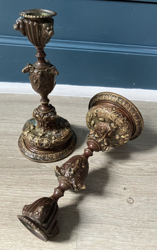 Belle petite paire bougeoir - paire, de
