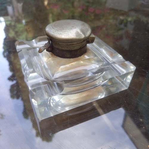 Encrier verre ancien - encrier,