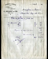 FOECY (18) USINE d'EMBALLAGES / CAISSES TONNEAUX HARASSES "E. JOUANET" en 1941