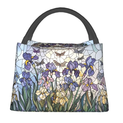 Stained glass iris flower - glass,