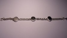 bracelet en argent massif, pierres 3 couleurs