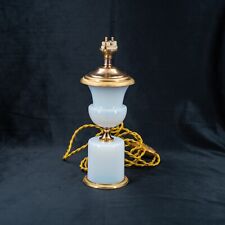 Antique French Opaline Glass Medicis Lamp Bronze SEVRES 'Boule de Savon'