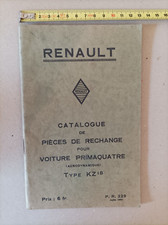 RENAULT. Catalogue de PIèces