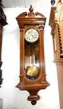 58081 Gustav Becker Wiener Regulator-Jugendstil-Nussbaum-Sekundenzeig-140cm Haut