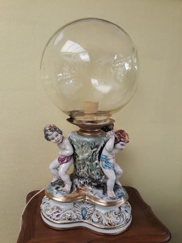 Groupe lampe chevet majolique - groupe,