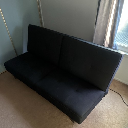 Black tufted convertible - black,