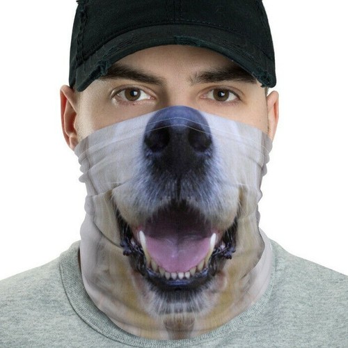Dog face mask - dog, golden