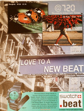 Swatch BEAT vintage Watch Print Ad !!" love the new rhythm of the BEAT swatch "