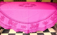 Grande nappe ronde rose