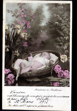 Naissance de BEBE / Odette VANSON / Carte postale de FAIRE-PART en 1912