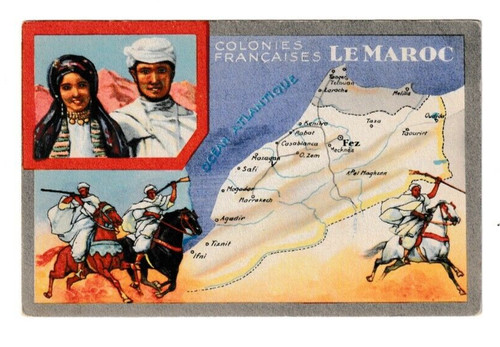 Maroc carte publicitaire - le,