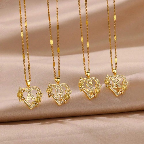 Collier initiale prénom femme - initiale,