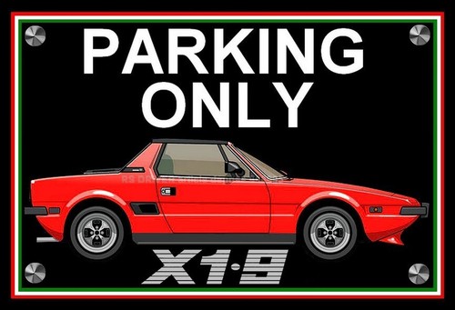 Plaque parking only fiat x - ",