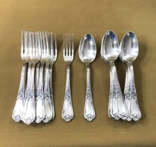 ménagère 12 couverts ERCUIS modèle LOUIS XV métal argenté Cuillères Fourchettes