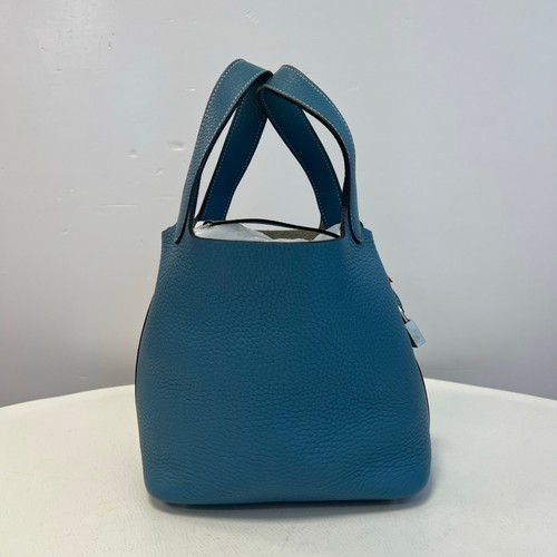 Hermes basket bag blue - basket,