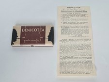 Ancienne boite DENICOTEA Paris-New-York fume-cigarettes cartouches notice 1950