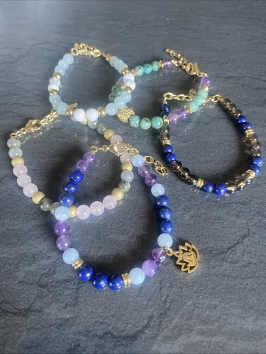 Lot bracelets pierre - 5,