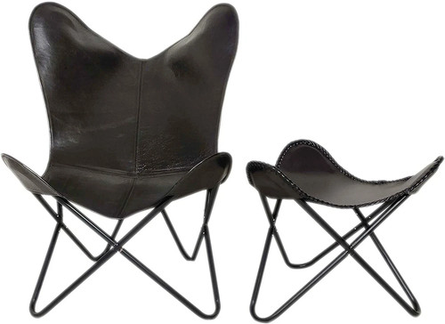 Bkf chaise papillon cuir - bkf,