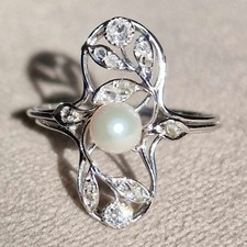 BAGUE ANCIENNE ART DECO OR 18