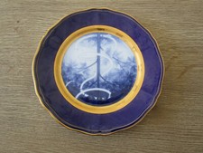 Assiette  Signe du Zodiaque Serpent Bleu de four et dorure NORITAKE Japon /Japan