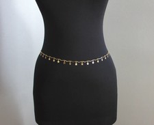 14K or Jaune Over Stars Taille Chaîne - Ventre Chaîne,Corps Bijoux,Ceinture