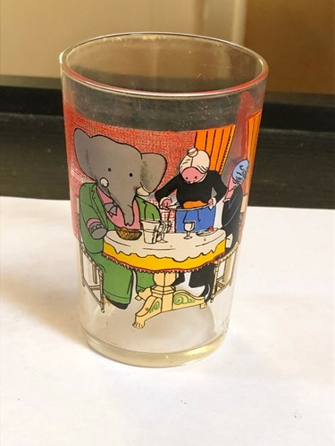 Ancien verre moutarde babar - verre,