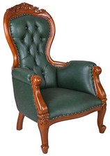 Chesterfield Fauteuil Bois