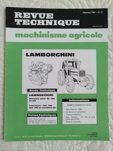 Revue technique tracteur - technique,