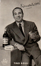 Carte postale TINO ROSSI - Publicité Ricard - Star Paris.