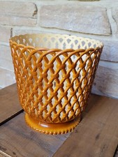 🪻🪻   ANCIEN CACHE POT MARQUE SYLA PLASTIQUE 20 CM VINTAGE  🪻🪻