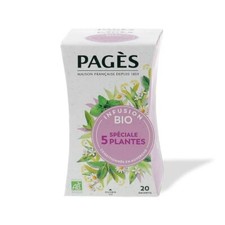 *Lot de 3*  PAGES Infusion bio tilleuil menthe verveine   (20 sachets x 3)