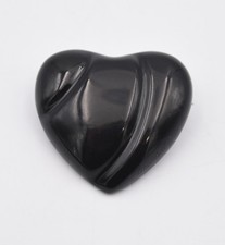 Broche vintage cœur noir en