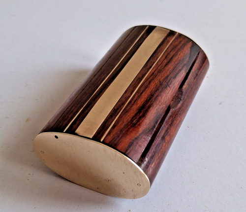 Belle tabatière bois laiton