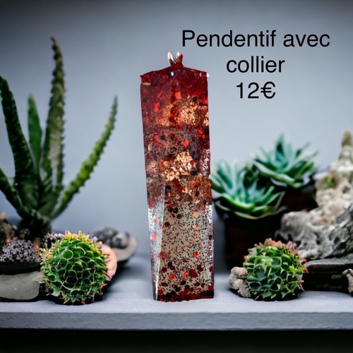 Pendentif resine epoxy avec - epoxy,