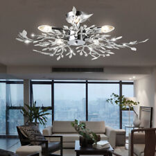 Feuilles Plafonnier Luminaire Lampe Salle à Manger Chromé LED de Salon 71 CM