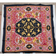 Foulard LONGCHAMP noir x lion