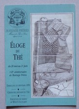 TH784) carte MARIAGE FRERES invitation Eloge du thé - 1999
