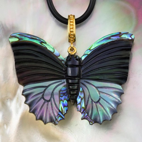 Pendentif papillon sculpté - papillon,