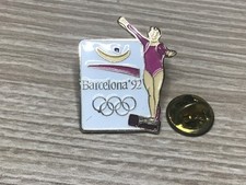 pins BARCELONA 92 signé OLYMPIC. POUTRE GYMNASTIQUE jeux olympiques ESPAGNE
