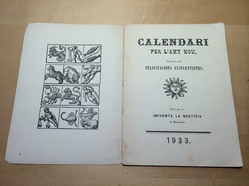 Livre ancien calendrier pour - calendrier,