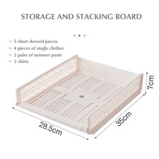 1 Boîte de Rangement Empilables en Plastique, Organisateur Vêtements Placard