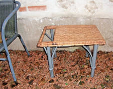 Table basse en rotin année 60