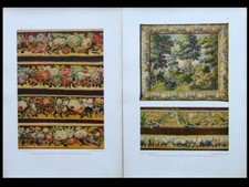 TAPISSERIE, VERDURE, GOBELIN - 1924 - 5 PLANCHES