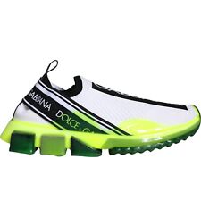 Dolce & Gabbana Chaussures Blanc Jaune à Enfiler Sorrento Baskets R-37 L-37.5