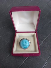 bague en argent et larimar ( taille 57 )