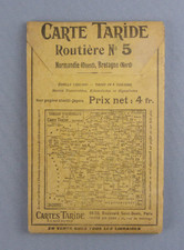 Carte routière TARIDES N°5 NORMANDIE ouest, BRETAGNE nord, début XXème.